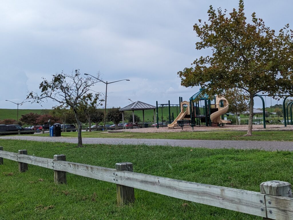 Evening Park scene in Virginia Beach neighborhood